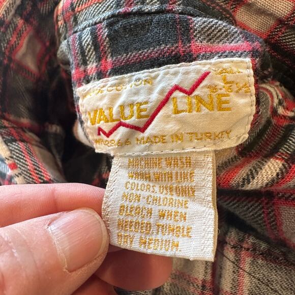 University of Montana Grizzlies Plaid Flannel Shirt LARGE Oversized Football UM - Picture 5 of 6